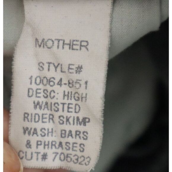 Mother 10064-851 Women's Sz 23 Light Gray High-Waisted Rider Skimp Jeans - Picture 5 of 11